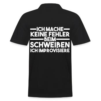 Schweißen Metallbau Metallbauer Schweißer - Männer Poloshirt - Schwarz - Hinten - Kai (181cm)