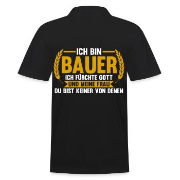 Landwirtschaft Landwirt Traktor Bauernhof Bauer - Männer Poloshirt - Schwarz - Hinten - Kai (181cm)