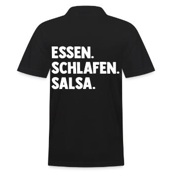 Salsa Tanz Tänzer - Männer Poloshirt - Schwarz - Hinten - Kai (181cm)