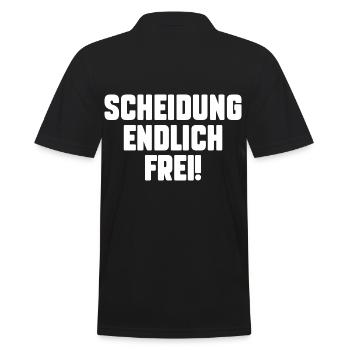 Geschieden Scheidung Scheidungsparty - Männer Poloshirt - Schwarz - Hinten - Kai (181cm)