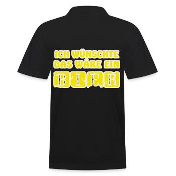 Biertrinker Spruch - Männer Poloshirt - Schwarz - Hinten - Kai (181cm)