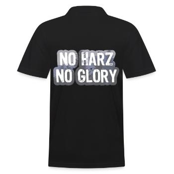 No Harz No Glory Geschenk - Männer Poloshirt - Schwarz - Hinten - Kai (181cm)