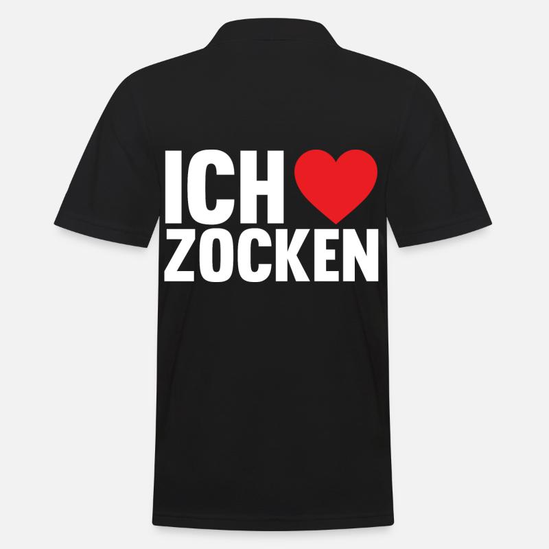 Zocker Zocken Gamer - Männer Poloshirt - Schwarz