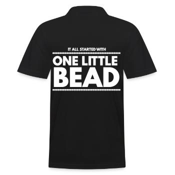 All Started With One Little Bead - Men's Polo Shirt - black - Back - Kai (181cm)