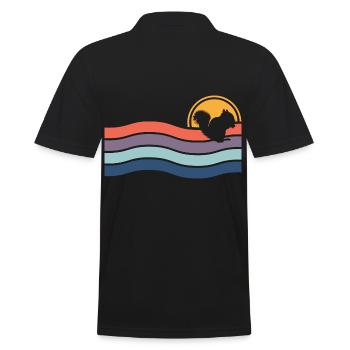 Erdmännchen - Männer Poloshirt - Schwarz - Hinten - Kai (181cm)