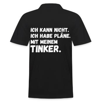 Pferd Reitsport Reiten Pferdesport Tinker - Männer Poloshirt - Schwarz - Hinten - Kai (181cm)