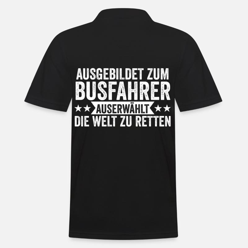 Bus Busfahrer - Männer Poloshirt - Schwarz