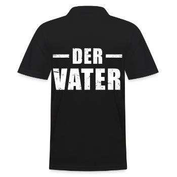 Der Vater - Männer Poloshirt - Schwarz - Hinten - Kai (181cm)