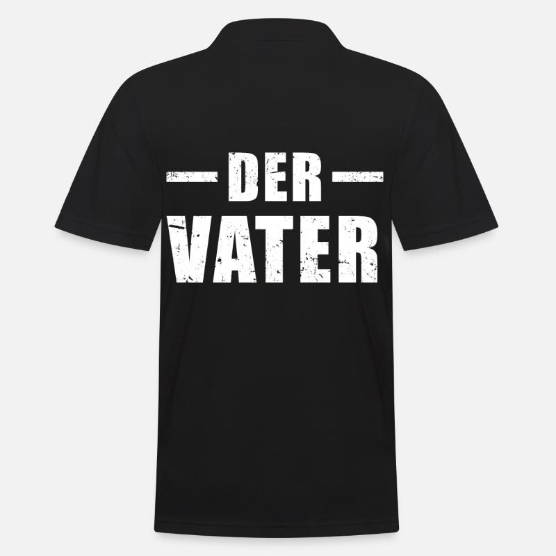 Der Vater - Männer Poloshirt - Schwarz
