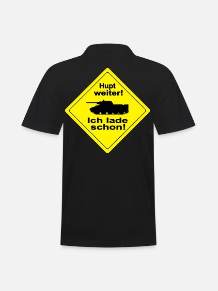 HUPT WEITER - Männer Poloshirt - Schwarz