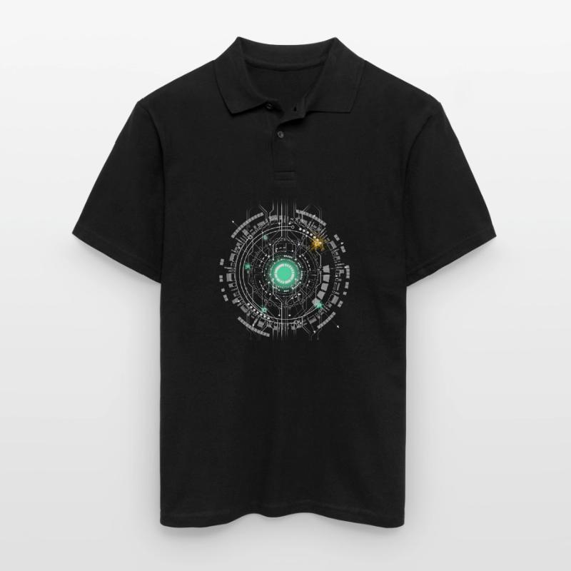 nerd CPU core computer code pc platine geek Hacker Männer Poloshirt