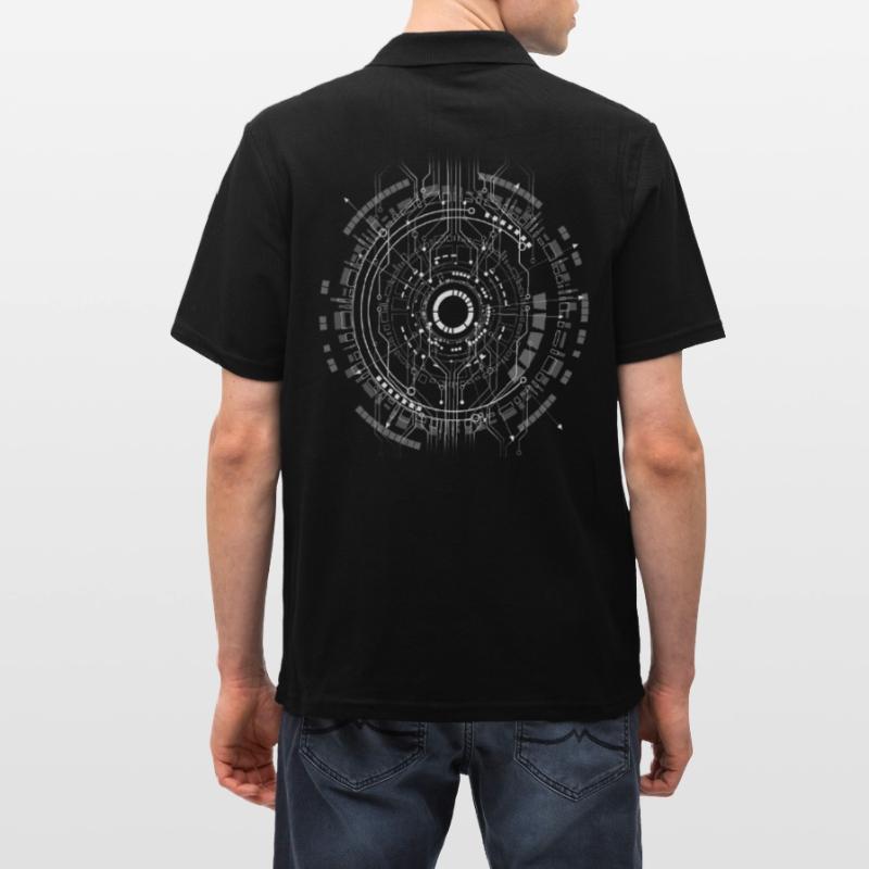 nerd CPU core computer code pc platine geek Hacker Männer Poloshirt