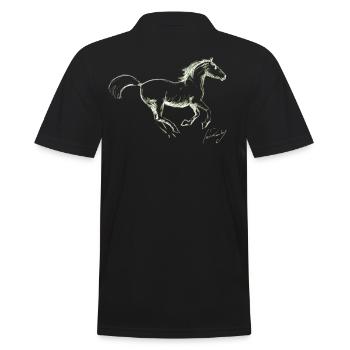 CHEVAL AU GALOP Louis RUNEMBERG © Adagp - Polo Homme - noir - Dos - Kai (181cm)