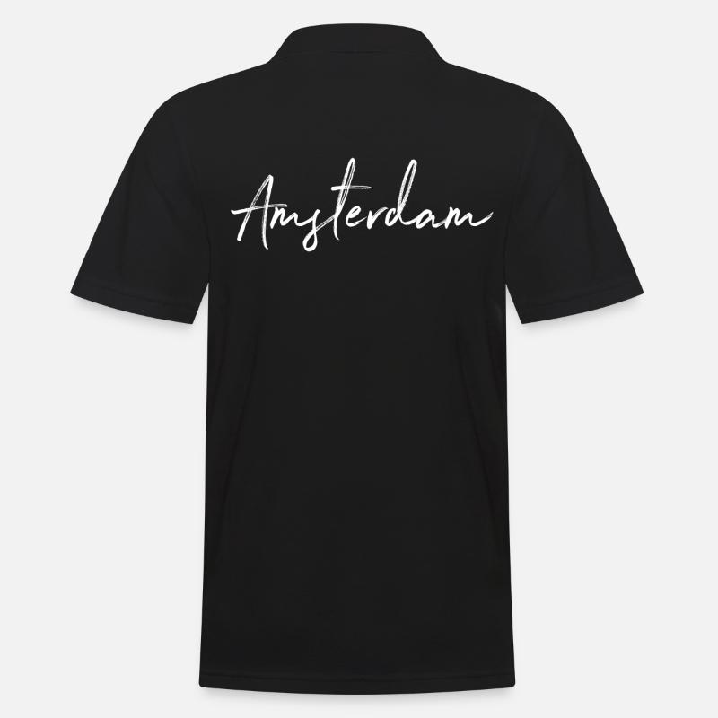 Amsterdam - Männer Poloshirt - Schwarz