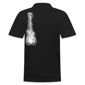 Elektrogitarre, guitar - Männer Poloshirt - Schwarz - Hinten - Kai (181cm)