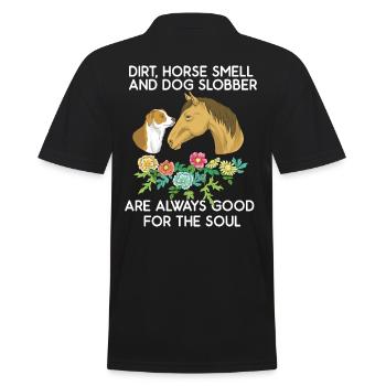 Cadeau d'amant de chien de cheval de chien - Polo Homme - noir - Dos - Kai (181cm)