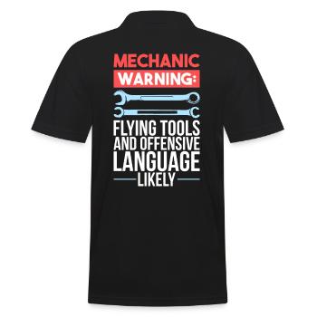 mécanicien - Polo Homme - noir - Dos - Kai (181cm)