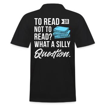 Bücher - Männer Poloshirt - Schwarz - Hinten - Kai (181cm)