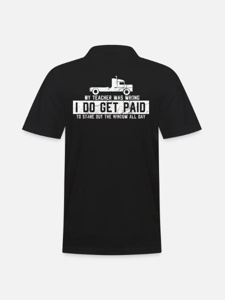 truck driver - Men's Polo Shirt - black