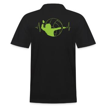 Battement de coeur de volleyball - Polo Homme - noir - Dos - Kai (181cm)