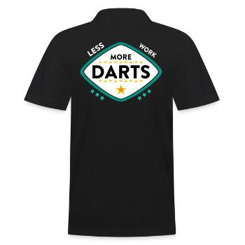 Dart - Männer Poloshirt - Schwarz - Hinten - Kai (181cm)