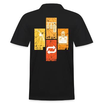 Autos - Männer Poloshirt - Schwarz - Hinten - Kai (181cm)