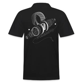 Parties individuelles d'un audio Casque - Polo Homme - noir - Dos - Kai (181cm)