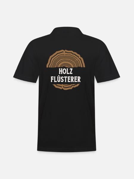 Holz Holz Flüsterer - Männer Poloshirt - Schwarz