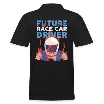 Rennwagen - Future Race Car Driver - Männer Poloshirt - Schwarz - Hinten - Kai (181cm)