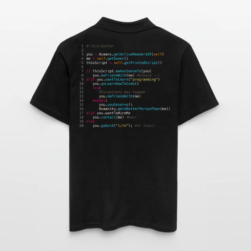 Sei mit Programmierern befreundet (in Python) Männer Poloshirt