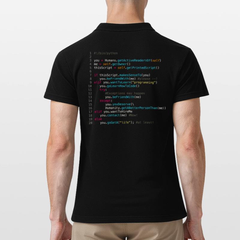 Sei mit Programmierern befreundet (in Python) Männer Poloshirt