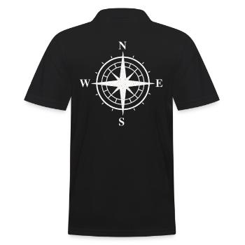 compass - Men's Polo Shirt - black - Back - Kai (181cm)