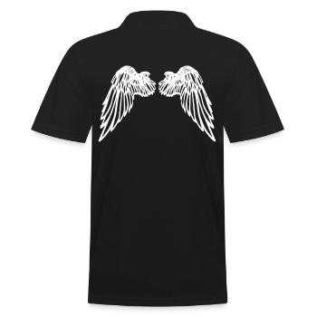 angel wings - Men's Polo Shirt - black - Back - Kai (181cm)