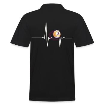 Billiard Billiard Heartbeat - Men's Polo Shirt - black - Back - Kai (181cm)