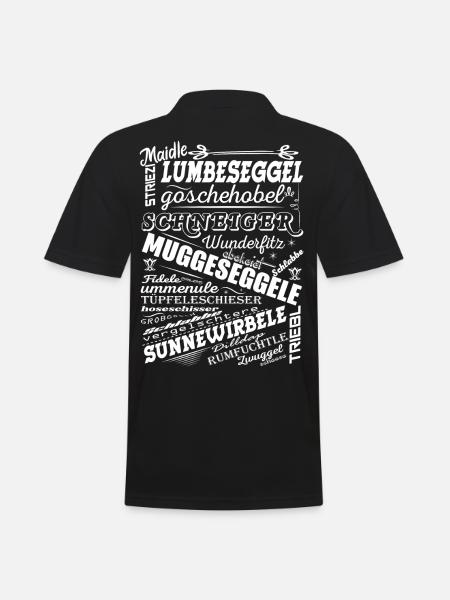Schwarzwald Dialekt. Alemannisch für Anfänger - Männer Poloshirt - Schwarz