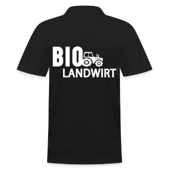 Bio Landwirt Bauer Traktor Landwirtschaft Geschenk - Männer Poloshirt - Schwarz - Hinten - Kai (181cm)