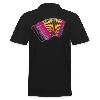 Chic couleur accordéon - Cadeau - Polo Homme - noir - Dos - Kai (181cm)