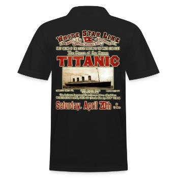 TITANISCHE VINTAGE-KREATION Louis RUNEMBERG © Adagp - Männer Poloshirt - Schwarz - Hinten - Kai (181cm)
