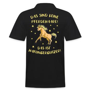 Haflingermotiv Pferde Haflinger Geschenkidee - Männer Poloshirt - Schwarz - Hinten - Kai (181cm)