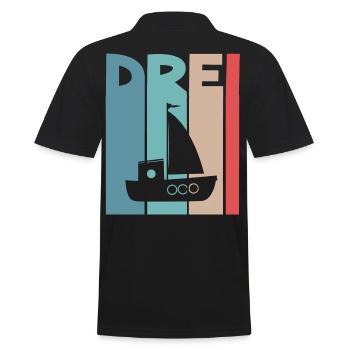 3 Jahre Kindergeburtstag - Männer Poloshirt - Schwarz - Hinten - Kai (181cm)