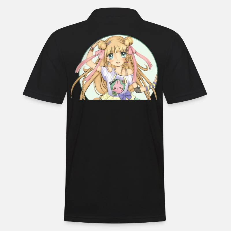 Manga - Men's Polo Shirt - black