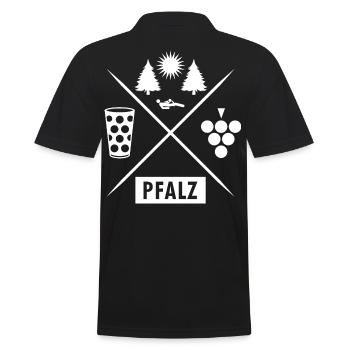 Pfälzer Mundart - Männer Poloshirt - Schwarz - Hinten - Kai (181cm)