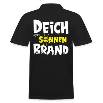 Deich und Sonnenbrand für Camping Urlaub - Männer Poloshirt - Schwarz - Hinten - Kai (181cm)