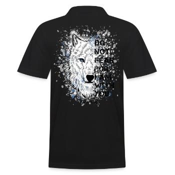 Religiöses Zitat Bibelvers - Männer Poloshirt - Schwarz - Hinten - Kai (181cm)