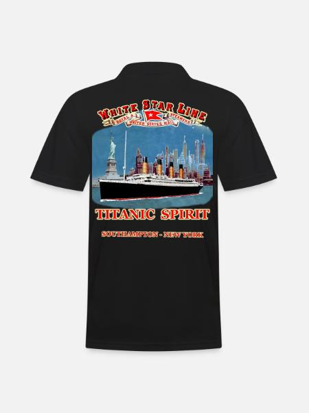 TITANIC SPIRIT Kreation Louis RUNEMBERG © Adagp - Männer Poloshirt - Schwarz
