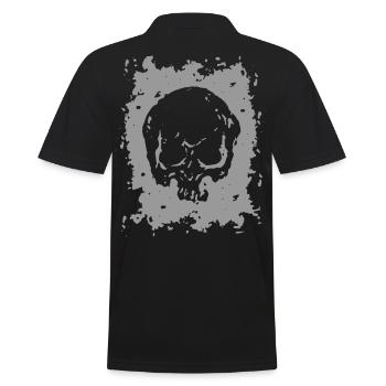 2reborn Skull Head Totenkopf Tot Died Freidhof - Männer Poloshirt - Schwarz - Hinten - Kai (181cm)