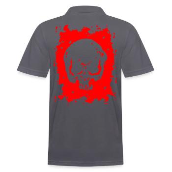 2reborn Head Totenkopf Horror Angst Tot - Männer Poloshirt - Anthrazit - Hinten - Nico (186cm)