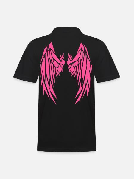 2reborn Rosarot Wings Angel Flügel Engelflügel 9 - Männer Poloshirt - Schwarz