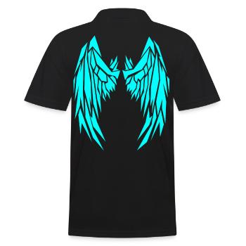 2reborn Angelwings Angel Flügel Engelflügel 4 - Männer Poloshirt - Schwarz - Hinten - Kai (181cm)