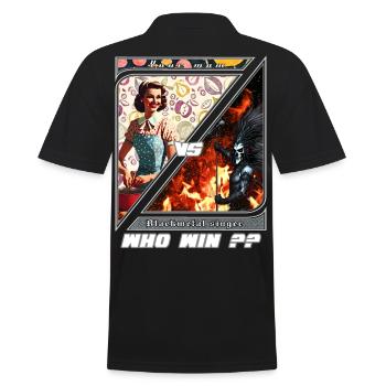 Mom VS blackmetal singer - Men's Polo Shirt - black - Back - Kai (181cm)